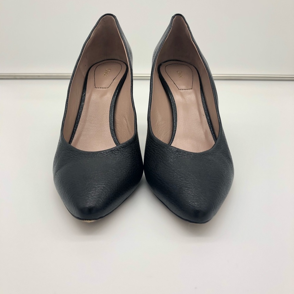 Chloe Beckie Mirror Trim Black Heels (Block heels)